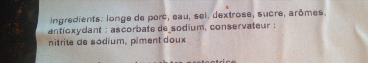 Lomo au piment doux - Ingredientes - fr