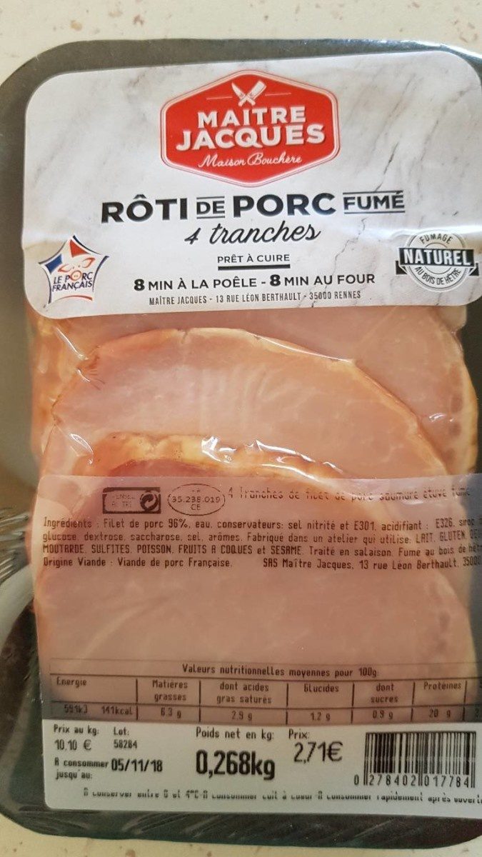 Rôti de porc fumé - Produit