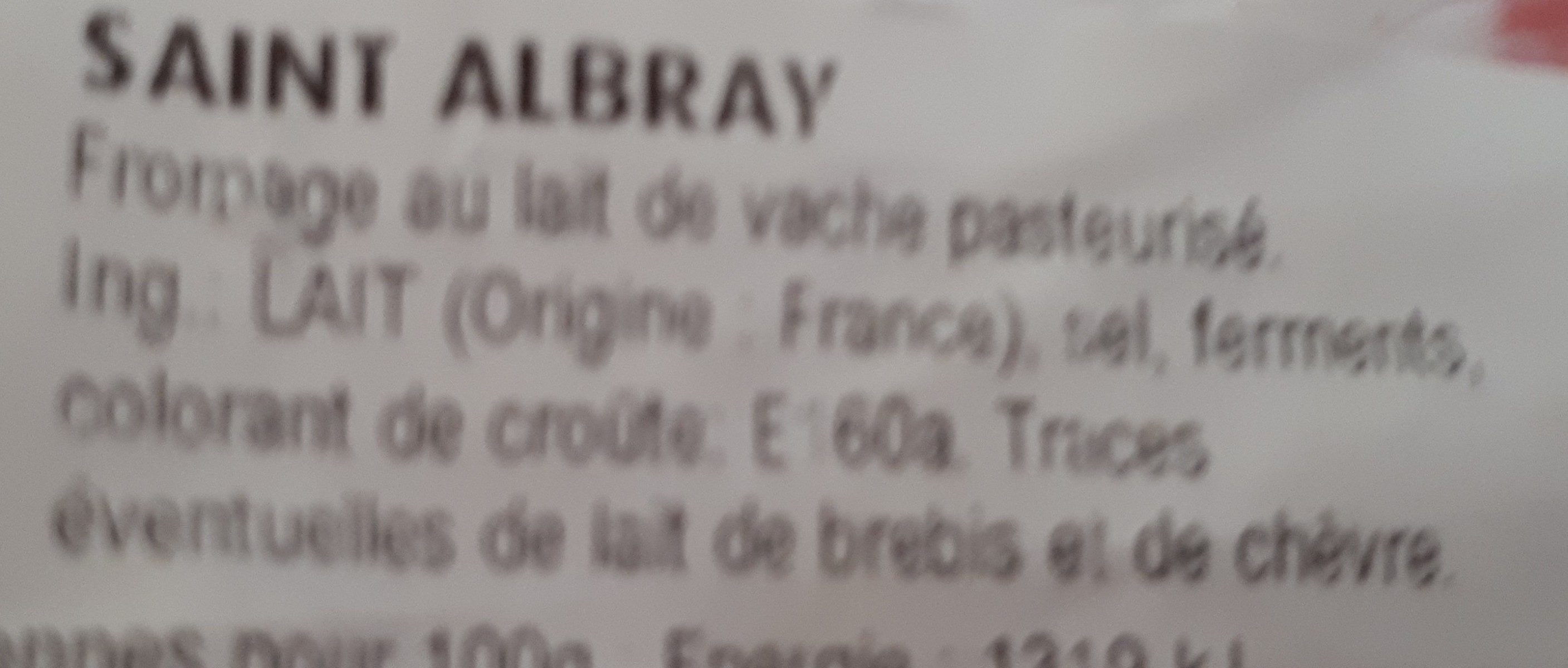 Fromage St Albray - Ingrédients