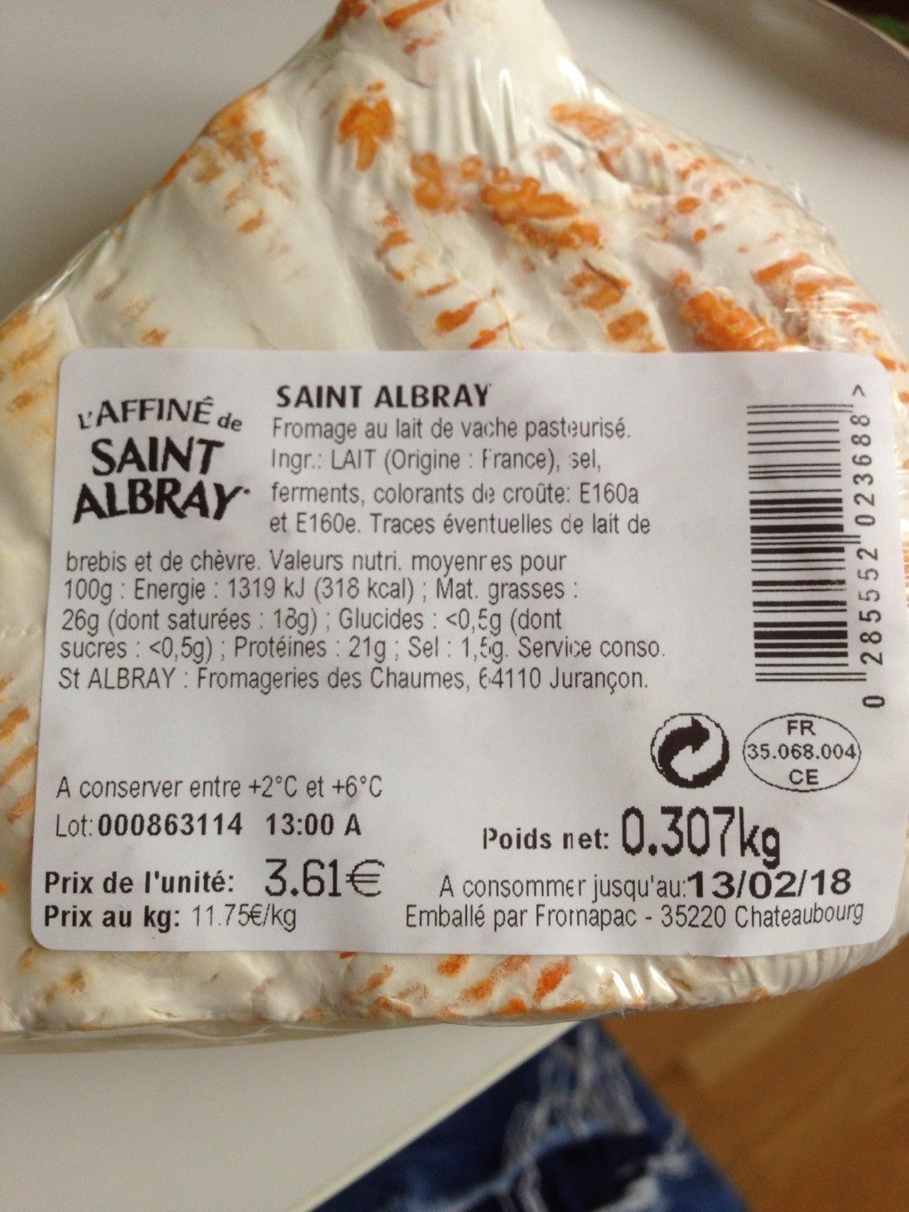 L'Affiné de Saint Albray - Produit