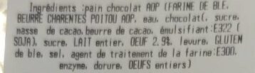 Pain au chocolat x2 - Ingredients - fr