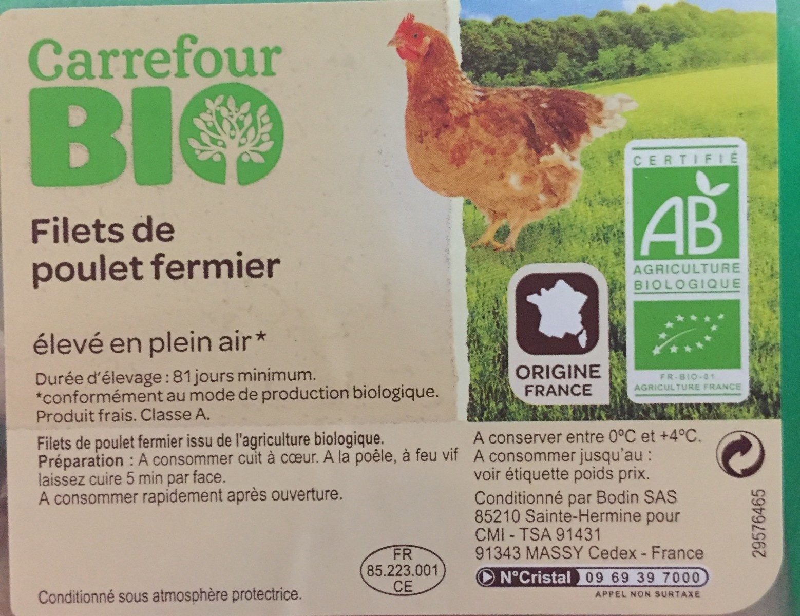 Filet de poulet fermier - Ingredients - fr
