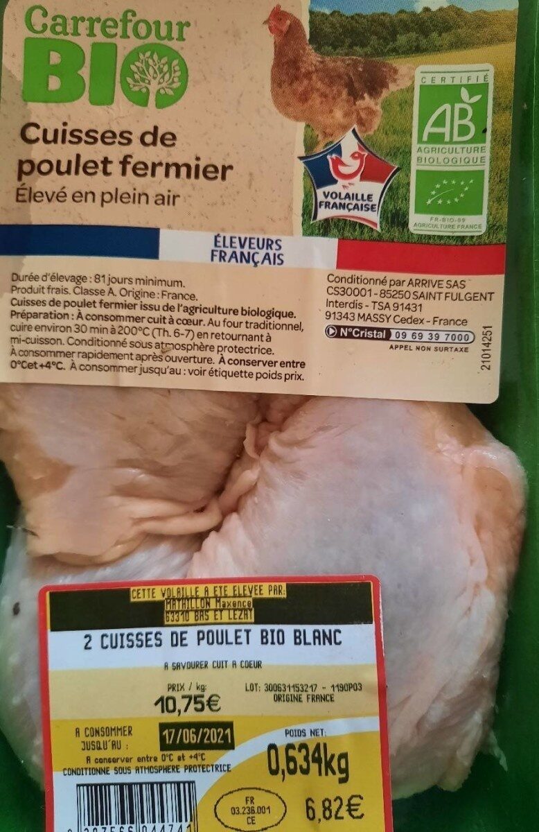 Cuisses de poulet fermier - Produit