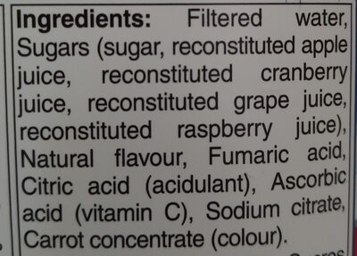 Cran Raspberry juice - Ingredients