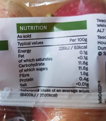 Small Apples 2 - Nutrition facts