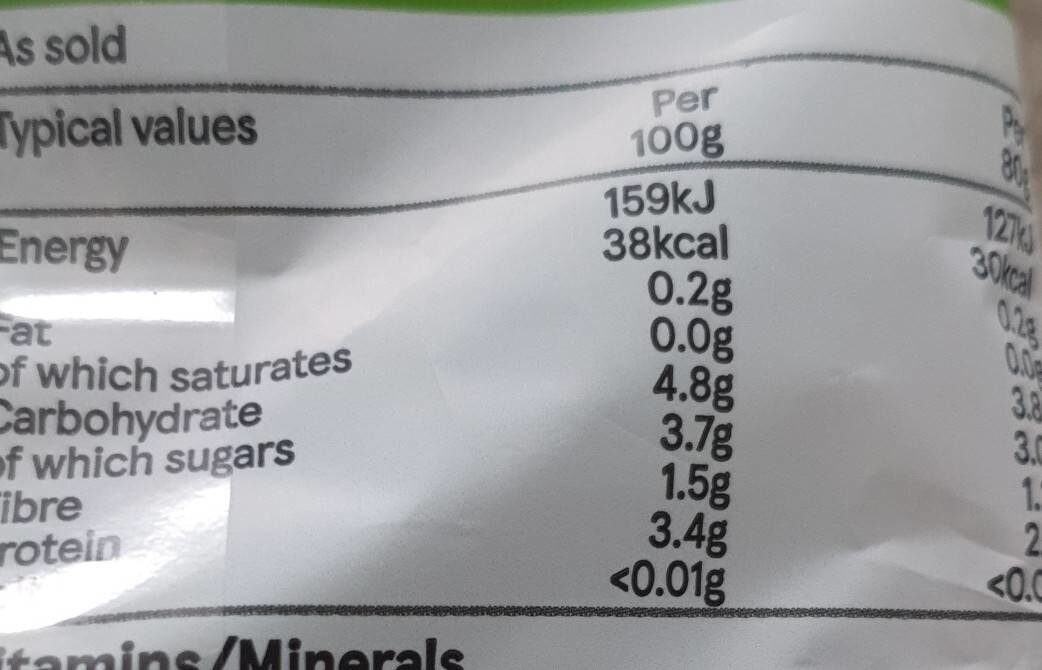 Sugarsnaps - Nutrition facts - fr