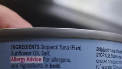 Tuna chunks - Ingredients