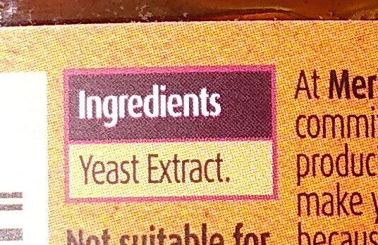 Meridian Yeast Extract - Ingredients