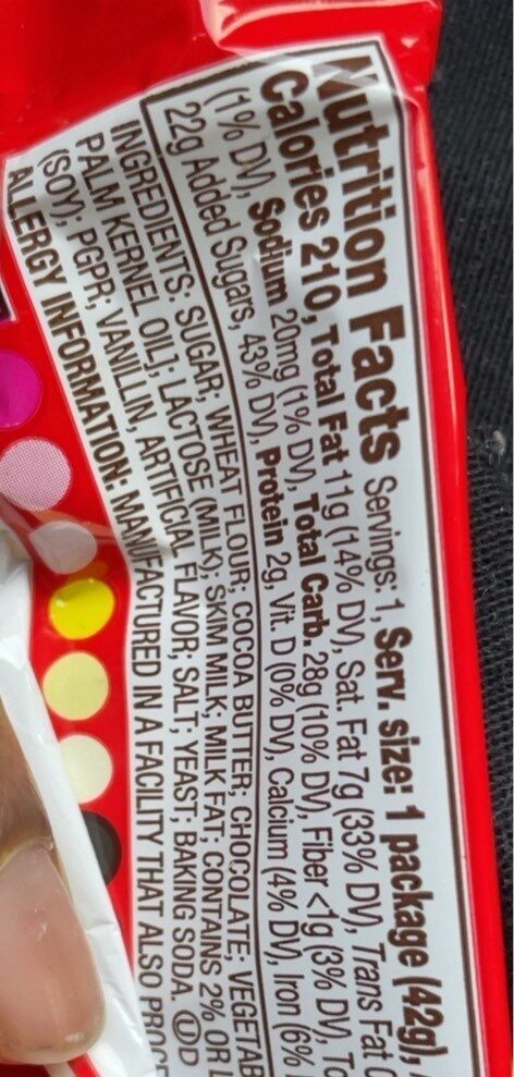 KitKat std - Nutrition facts