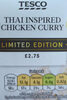 Thai Inspired Chicken Curry Wrap - Produkt