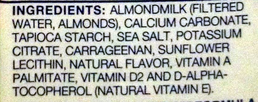 Almond Milk Unsweetened - Ingrediënten - en