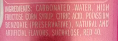 Shasta Rasberry Creme Soda - Ingredients