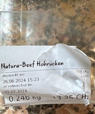 Natura Beef Hohrücken
