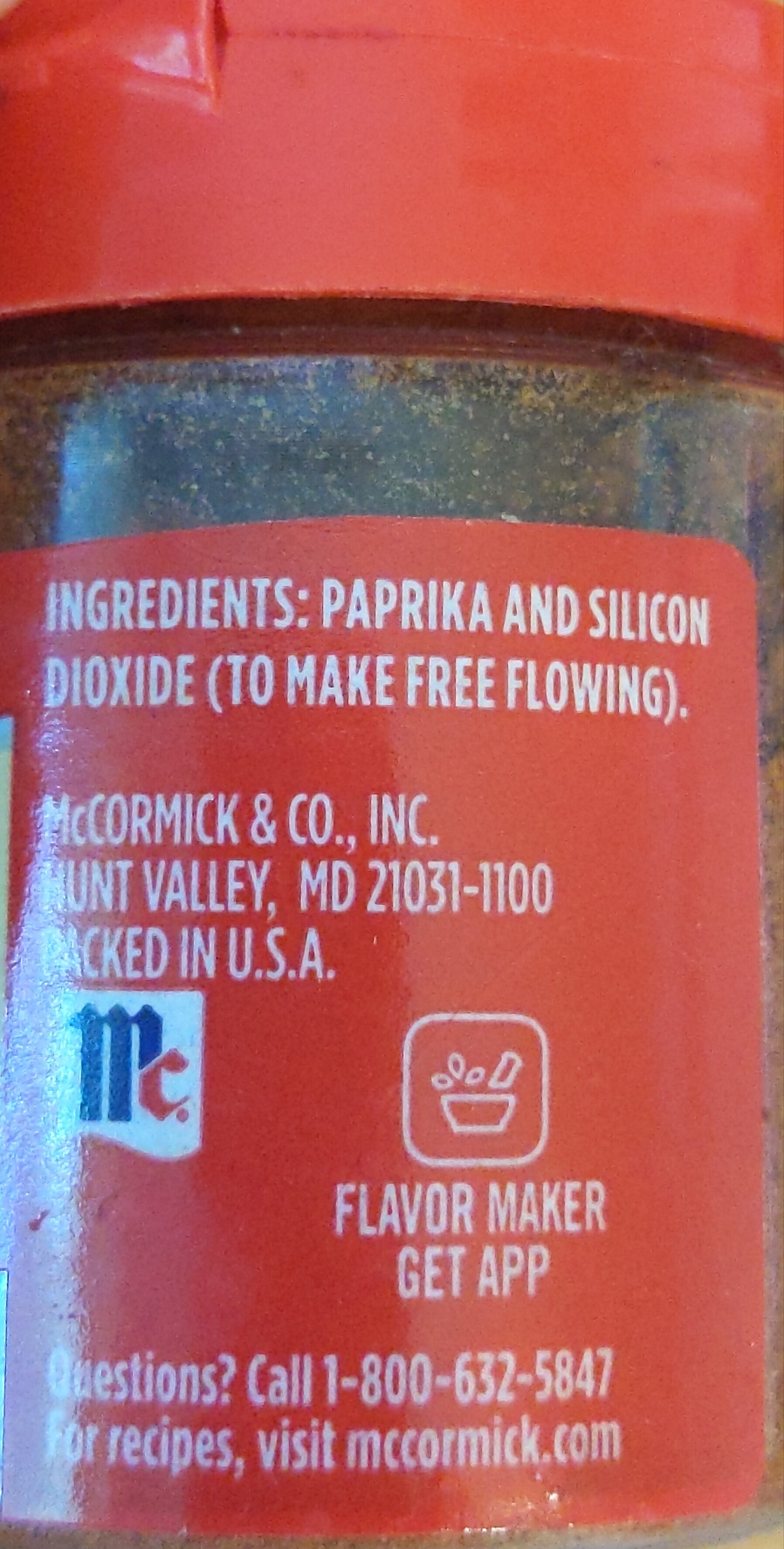 Paprika - Ingredients