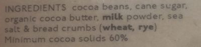 Chocolate Rye Crumb Milk & Sea Salt - Ingredients - fr