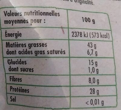 Graines Toasts pour salade - Nutrition facts - fr