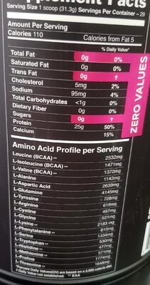 Hydrolyzed Whey Protein ISOLATE Chocolate - Nutrition facts