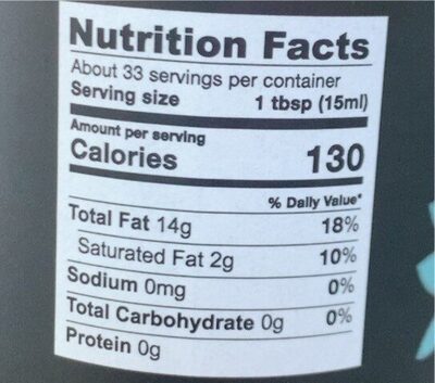 Sitia Authentic Greek Extra Virgin Olive Oil - Nutrition facts