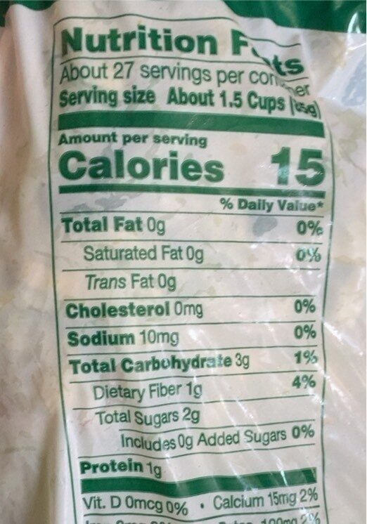 lettuce - Nutrition facts