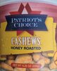 Patriot's Choice Honey Roasted Cashews - Product