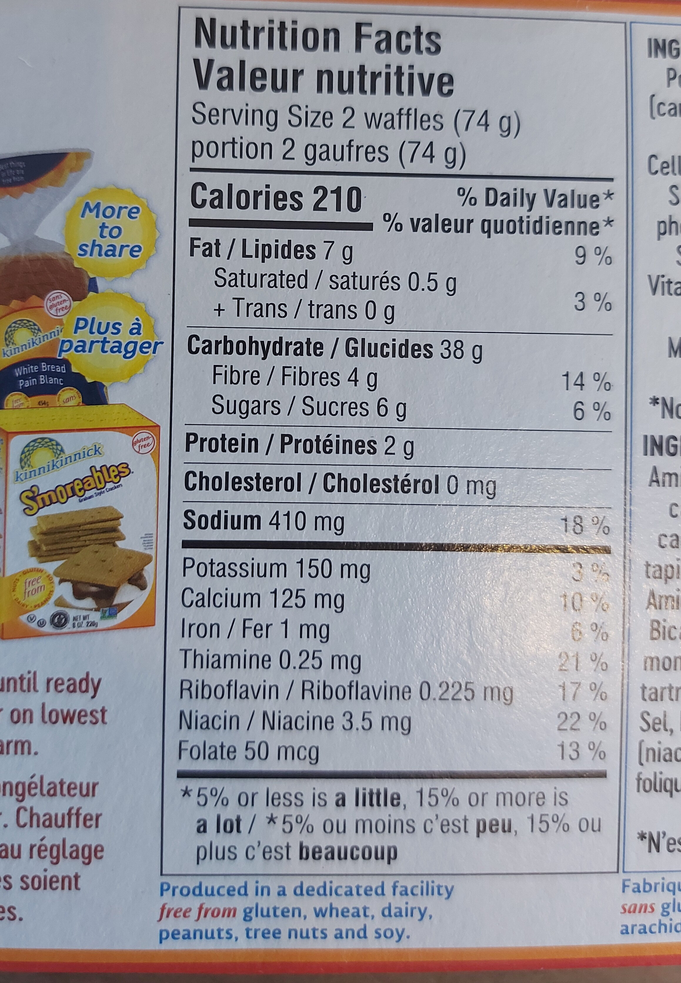 Waffles - Nutrition facts