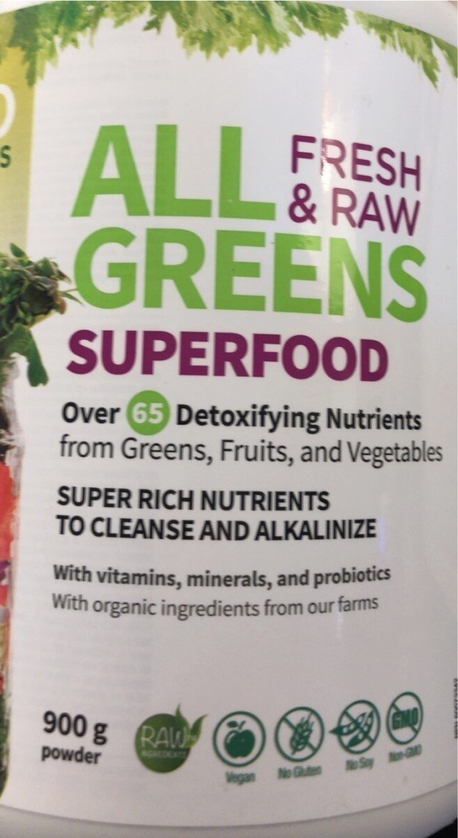 All green superfood - Produit