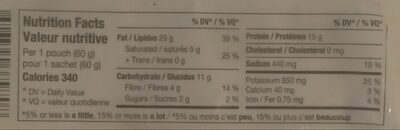 Sea Salt & Malt Vinegar Peanuts - Tableau nutritionnel - en