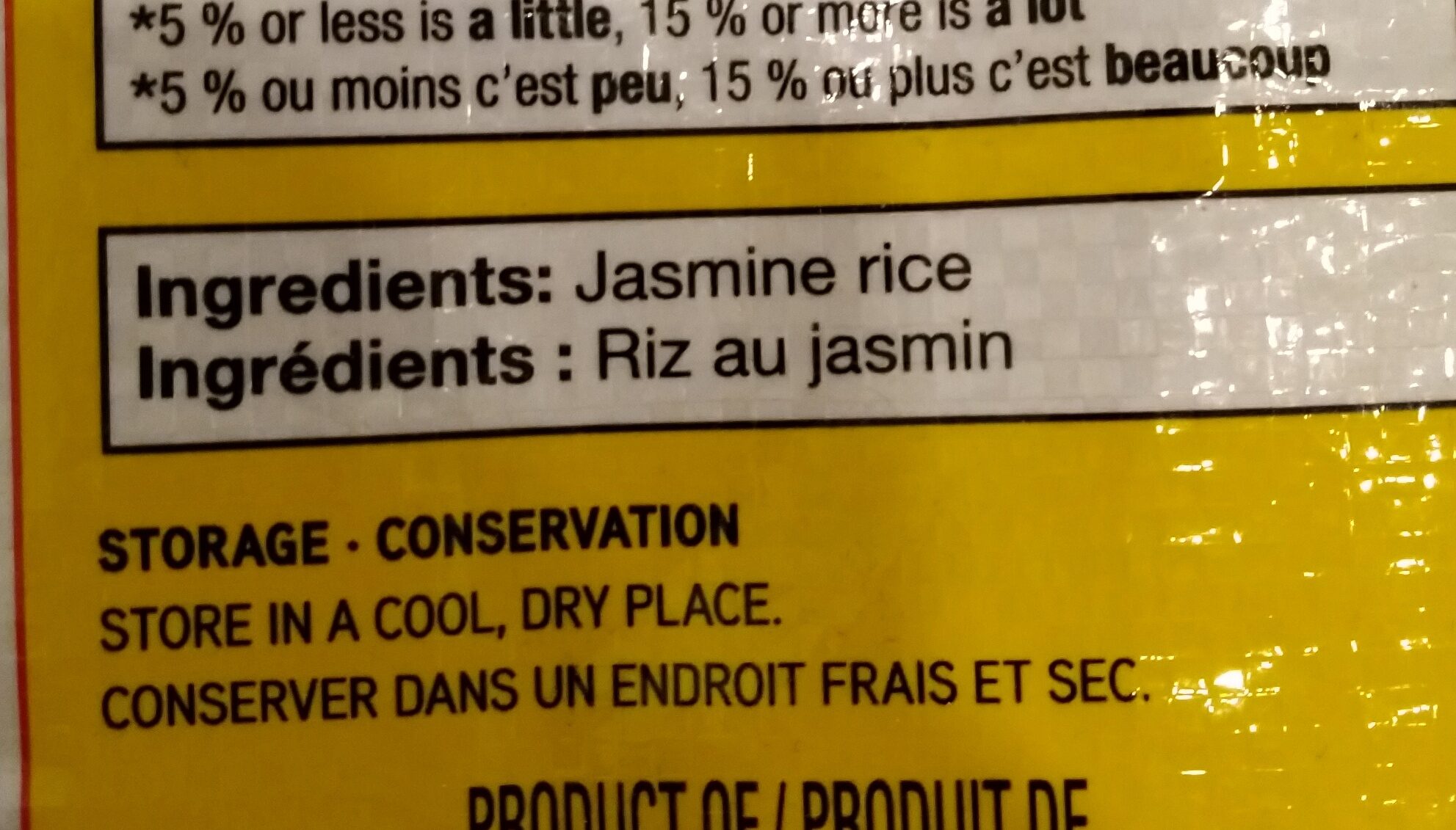 Thai Jasmin rice - Ingrédients - en