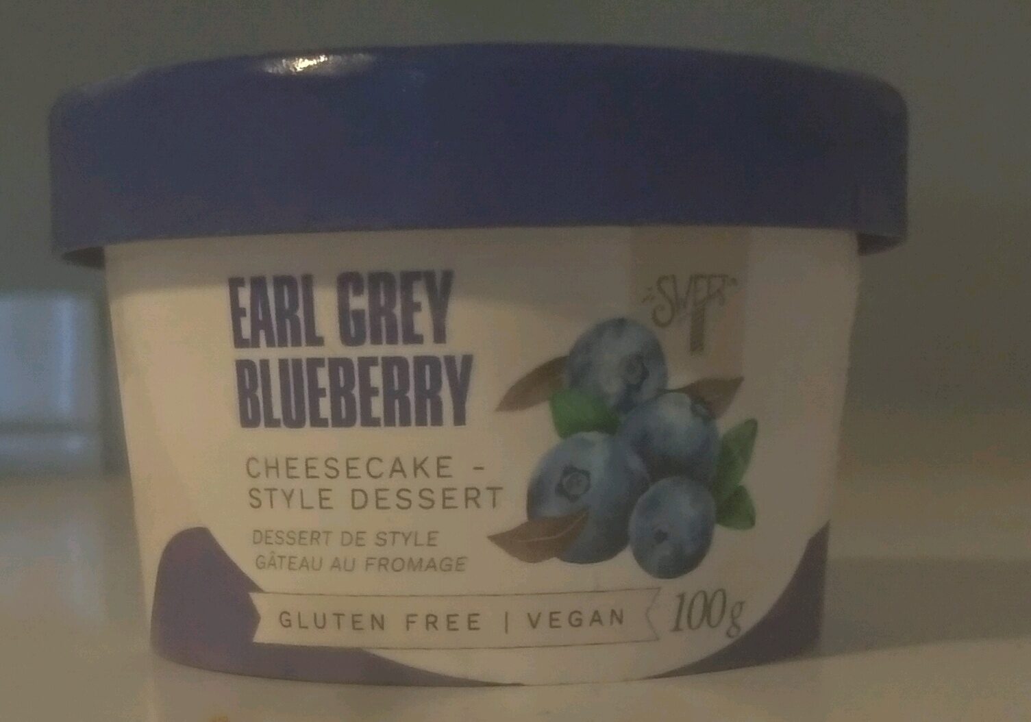 Earl Grey Blueberry Cheesecake-Style Dessert - Produit - en