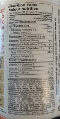 Shake - Nutrition facts - fr