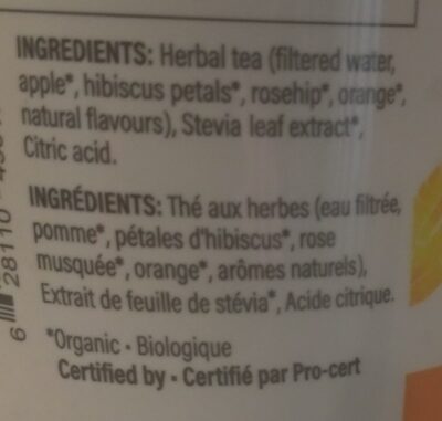 Pineapple Orange Sparkling Sweet Tea - Ingredients