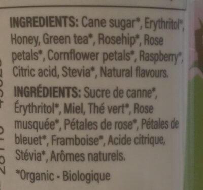 Honey Rose Green Iced Tea - Ingredients