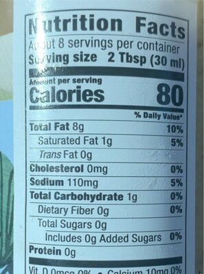 Fiche nutrition Greek Dressing & Marinade Mother Raw 