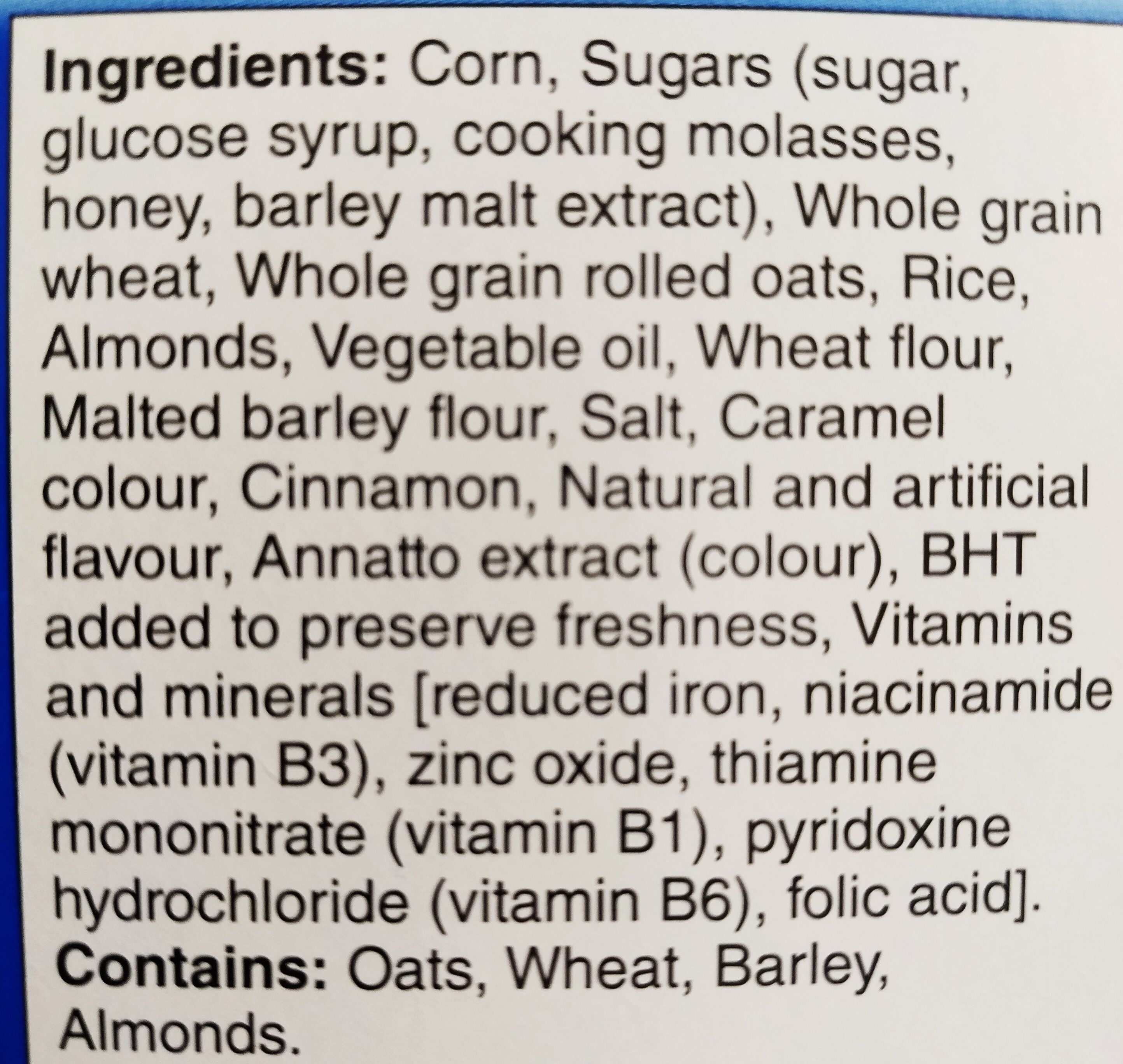 Honey Bunches of Oats - Ingredients