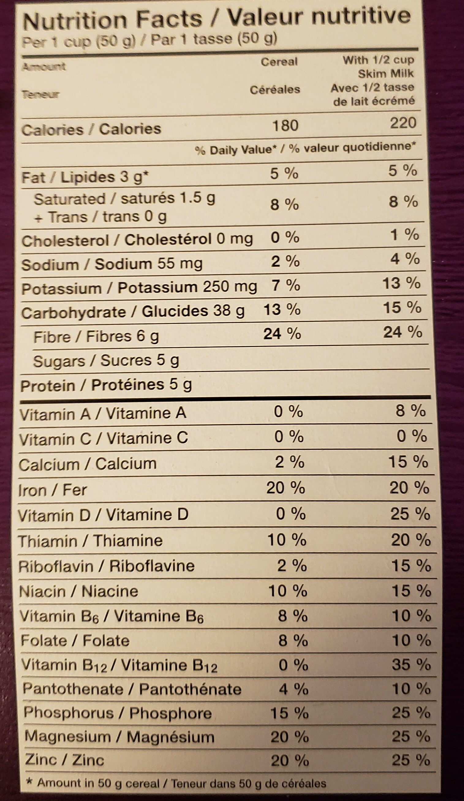 Shredded Wheat Dark Chocolate - Nutrition facts