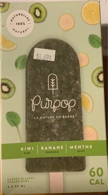 Calories in  Purpop - Kiwi Banane Menthe