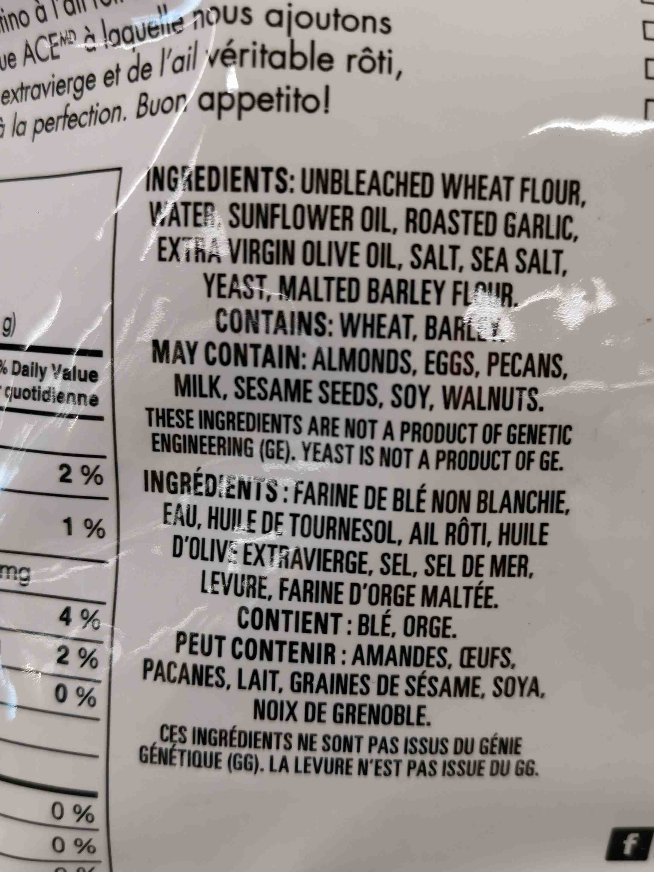 Croutons ail roti - Ingredients