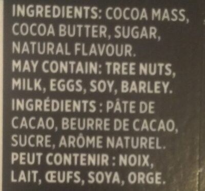 85% Cocoa Swiss Dark Chocolate - Ingrédients
