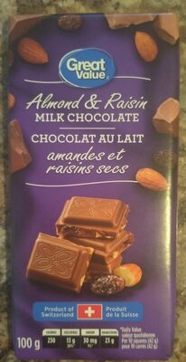 Almond & Raisin Milk Chocolate - Product - en