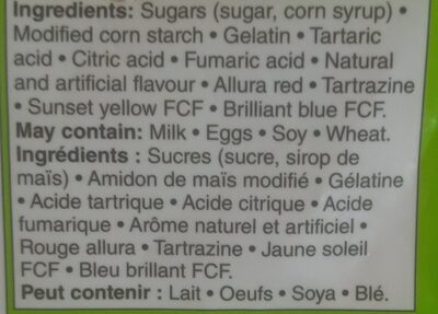 Sour Tongue Teasers - Ingredients