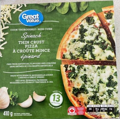 Spinach Thin Crust Pizza - Produit