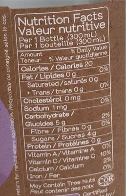 Lavender Lemonade - Nutrition facts