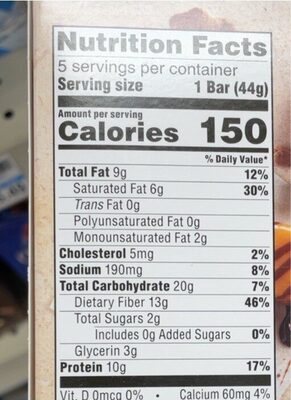 Caramel double chocolate crunch bars - Valori nutrizionali - en