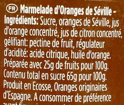 Seville Orange Marmelade - Ingrédients