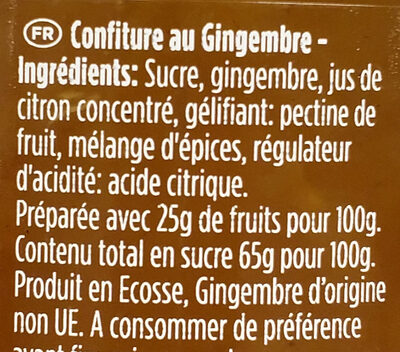 Ginger preserve - Ingredients - fr