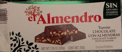 Turrón chocolate con almendras - Producte - fr