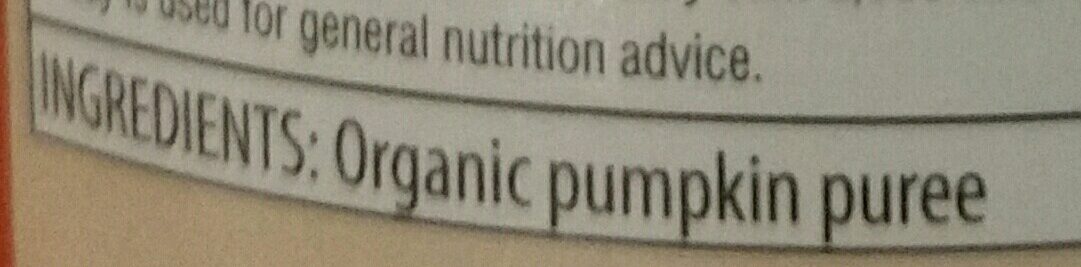 Organic Pumpkin - Ingredients
