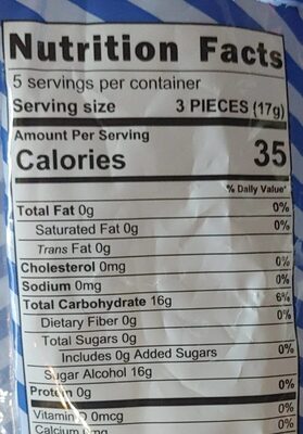 Hard Candy - Nutrition facts