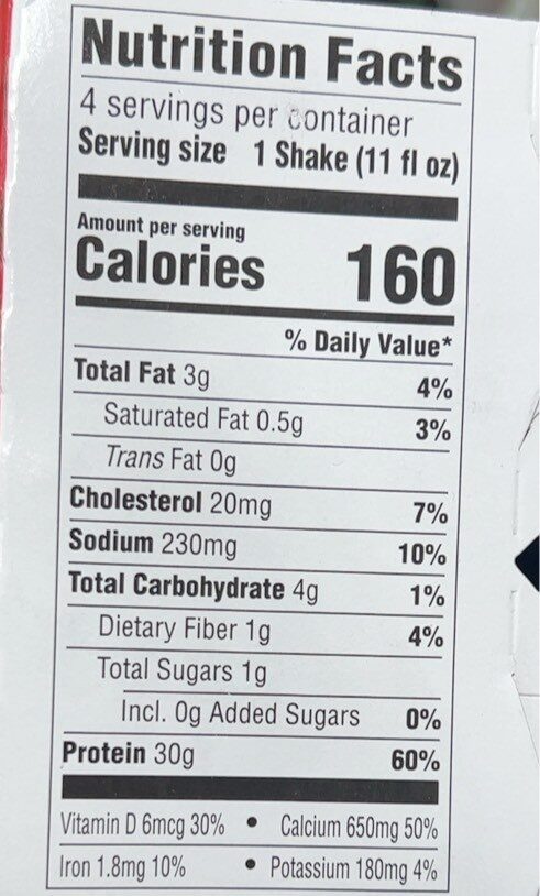 Strawberry cream - Nutrition facts