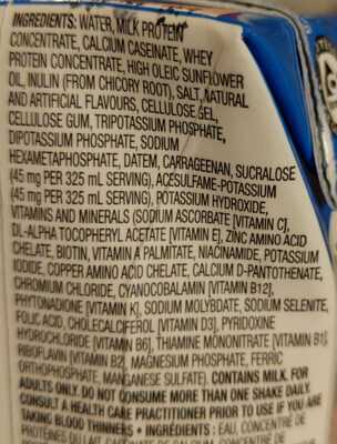Premier Protein Vanilla - Ingredientes - en